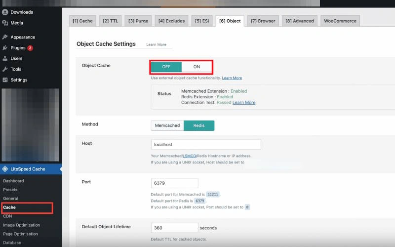 استفاده از LiteSpeed Cache برای Redis